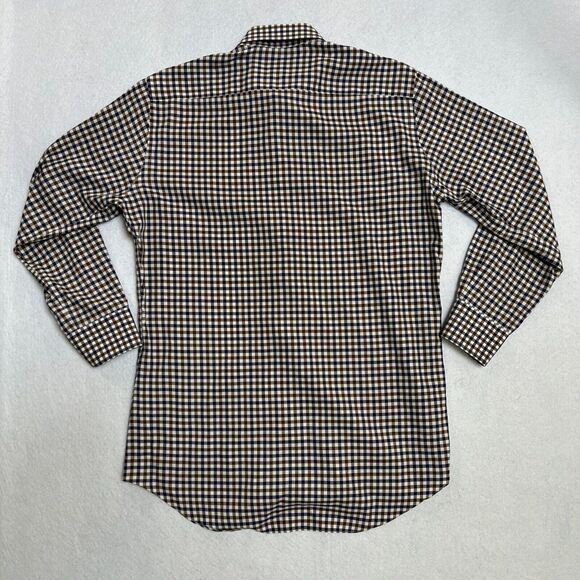 Mens Ledbury Long Sleeve Button Down Gingham‎ Check Dress Shirt Size 16.5 42 EUC - Picture 2 of 4